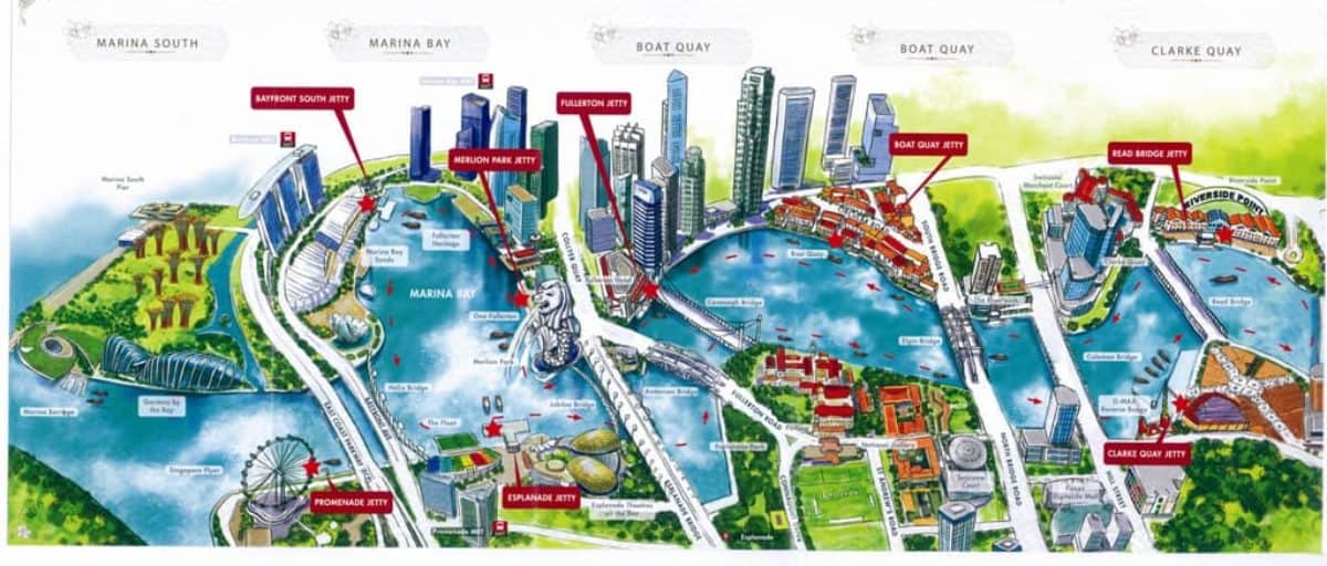 Peta Wisata Singapore Berbagai Jenis Dan Lebih Lengkap   Singapore River Cruise Map 1200x512 